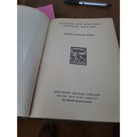English And Scottish Popular Ballads, Student’s Cambridge Edition Poetry 1904 Hc - Picture 6 of 7